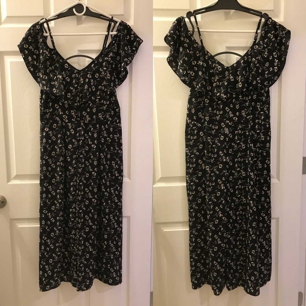 JOA Floral Ruffle Cold Shoulder Jumpsuit - Picture 2 of 6